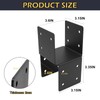 4 Pcs Deck Post Caps Tie Brackets, 4x4 Base Steel