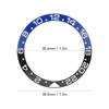 38mm Diameter Black Blue Watch Bezel Insert Base Ring White