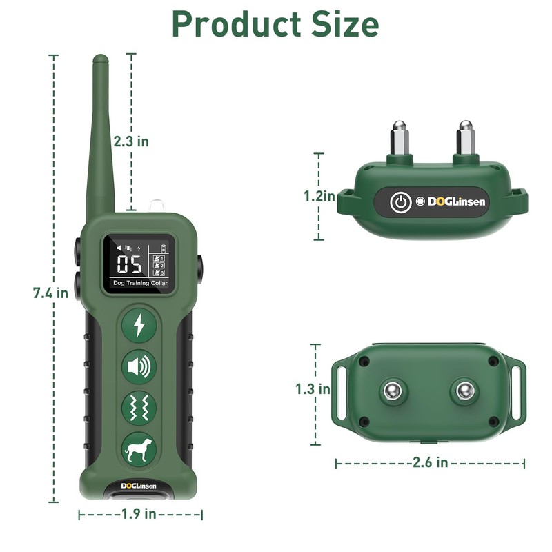 DOGLinsen Dog Training Shock Collar with Remote 3300ft Range -