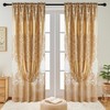 NAPEARL Jacquard Curtains with Luxury Valance for Living Room, Bedroom