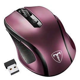 D-09 Wireless USB Mouse for Laptop Lightspeed 5-Level 2400 DPI (Random Color) - Intexca