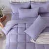 DOWNCOOL Queen Comforter Set, 7Pcs Bedding Sets Queen Purple, All