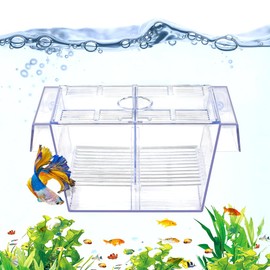 DaToo Fish Breeding Box Aquarium Holding Tank Transparent Fish Isolation Box Acclimation Hatchery Incubator Breeder for Betta Shrimp Clownfish Guppy