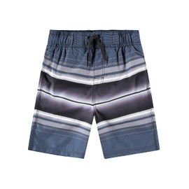 Kanu Surf Boys' Echo Quick Dry UPF 50+ Beach Swim Trunk, Linear Navy, 14-16