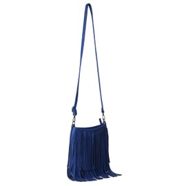 Womens Tassel Handbag - Fringe Design Bag - Soft Stylish & Trendy Top Handle Shoulder Bag (Black)