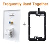 BOPLAT 90 Degree CAT6 Ethernet Coax Wall Plate Punch Down