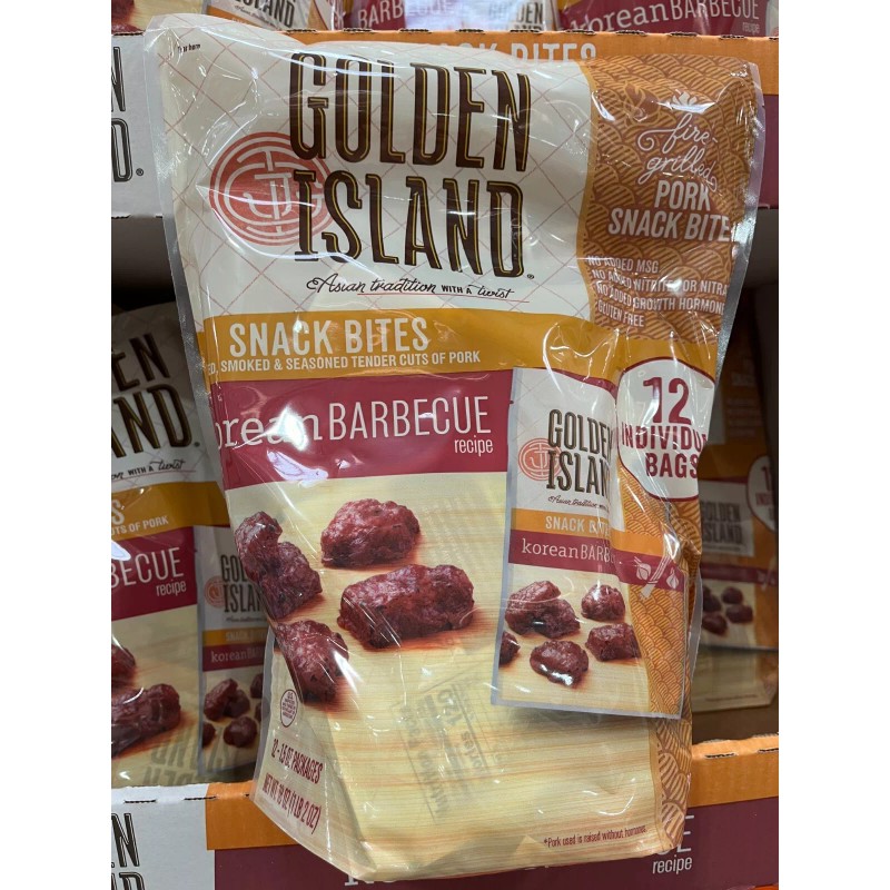 Golden Island Koren BBQ Snack Bites Jerky 1.5 Oz -