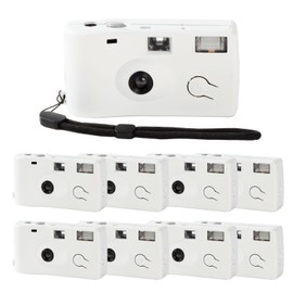 PJPSAA 8 Pack of Disposable Cameras for Wedding Bulk Single Use Flash 35mm 17 Film 200 ISO Film Camera for Birthday Concert Travel Anniversary Party Supplies