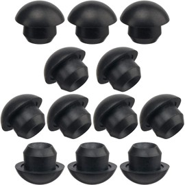 ANCIRS 12 Pack 8mm Floor Bottle Jack Plugs, Black Rubber Hydraulic Filler Bung for Oil Reservoir Hole