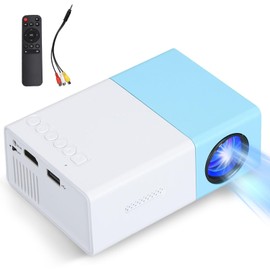 Mini Projector, 1080P Full HD HiFi Portable Movie Projector, Smart Home Projector with HDMI, USB, Storage Card, AV, Headphone for Smartphone, Laptop, TV, Tablet, PC (UK Plug)