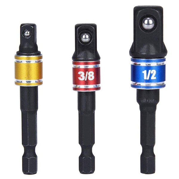 FQZMQBQ Socket Adapter Set of 3, For Insertion Angles 0.25