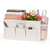 Lilithye Bedside Caddy Storage Organizer with Fixed Straps and Water