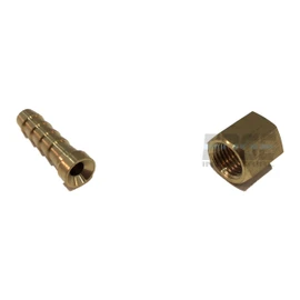EDGE INDUSTRIAL 1/4" Hose ID to 1/4" 45° Female SAE Flare Brass Swivel Connector Fuel / AIR / Water / Oil / Gas / WOG (Qty 01)