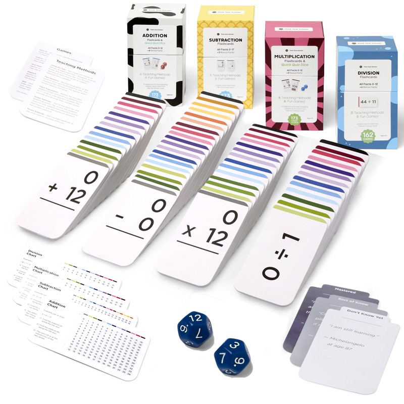 Award-Winning Math Flash Cards – 681 Addition, Subtraction, Multiplication &