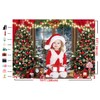 Dudaacvt 10x8ft Christmas Backdrop Christmas Window Backdrop for Photography Xmas