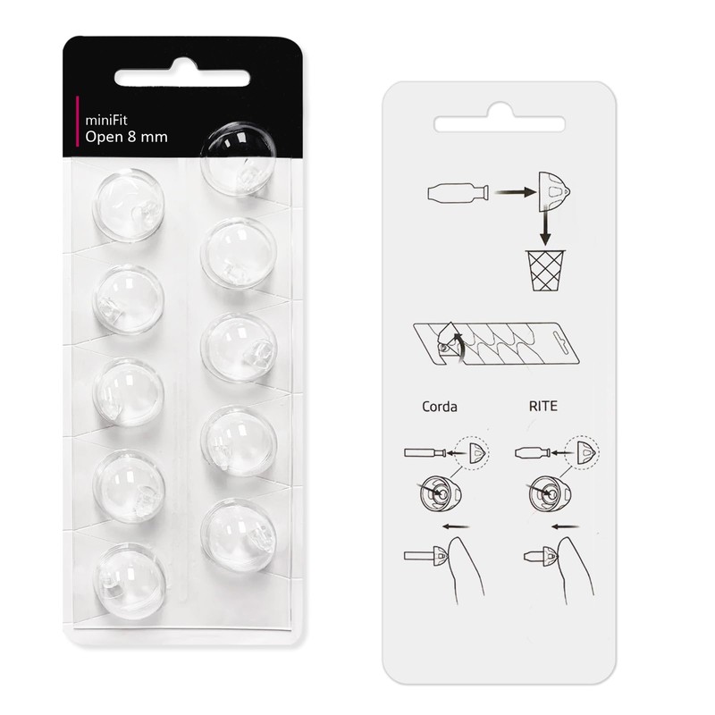 Open 8mm-Hearing Aid Domes for Oticon Minifit, Oticon Hearing Aid