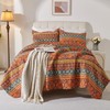 Cmfshape Orange Quilt Sets Bedspread Set 100% Cotton Boho Bedding