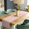 Windkream Scalloped Edge Table Runner 70 Inches Preppy Embroidery Edge