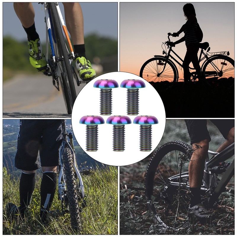 5pcs / Pack Titanium Alloy M5*12 Bicycle Water Bottle Cage