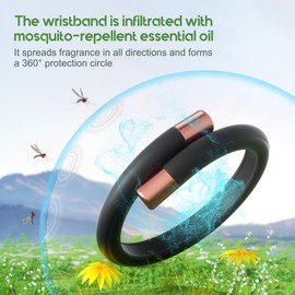 BuggyBands Mosquito Repellent Bracelets - DEET-Free Bug Repellent Bracelets for Kids & Adults, Individually Wrapped Adjustable Insect Repellent Wristbands, Protection for Outdoor Activities