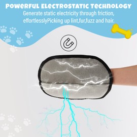 Sahunfri 2025 New 2 Pack Pet Hair Remover Glove, Double-Sided Electrostatic Pet Grooming Gloves, Cat Dog Hair Remover Glove for Furniture, Clothes, Carpet​