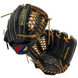 Ballgloves Vivid Series Intermediate Age Baseball Glove Right Hand Throw (Pitcher Black Color)