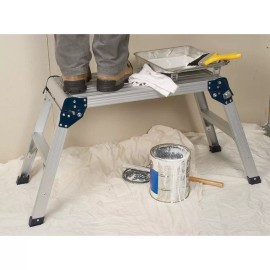 IRONTON Folding Aluminum Platform LADDER 225lb. Capacity PAINTING CLEANING WASHING NEW