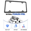 FBJTDQ Carbon Fiber License Plate Frame- Stainless Steel Car Tag