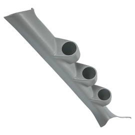 GlowShift Gray Triple Pillar Gauge Pod Compatible with Mitsubishi Lancer Evolution X 2008-2015 - Factory Color Matched - ABS Plastic - Mounts (3) 2-1/16" (52mm) Gauges to Vehicle's A-Pillar