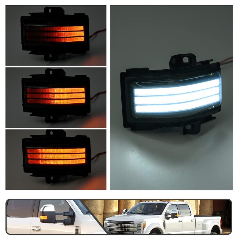 2Pcs Sequential LED Side Mirror Marker Light for Ford F150