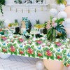 4 Pack Tropical Flower Tablecloth Hawaiian Luau Tablecloths Floral Butterfly