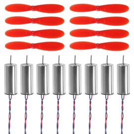 JUZITAO 2 Sets 716 Coreless Motor 3.7V 7x16mm Motor 19000KV 45000 RPM Brushed Motors with 55mm CW CCW Propeller Compatible with FPV RC Quadcopter