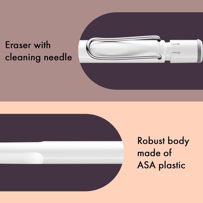 LAMY safari white - Mechanical Pencil with ergonomic grip &