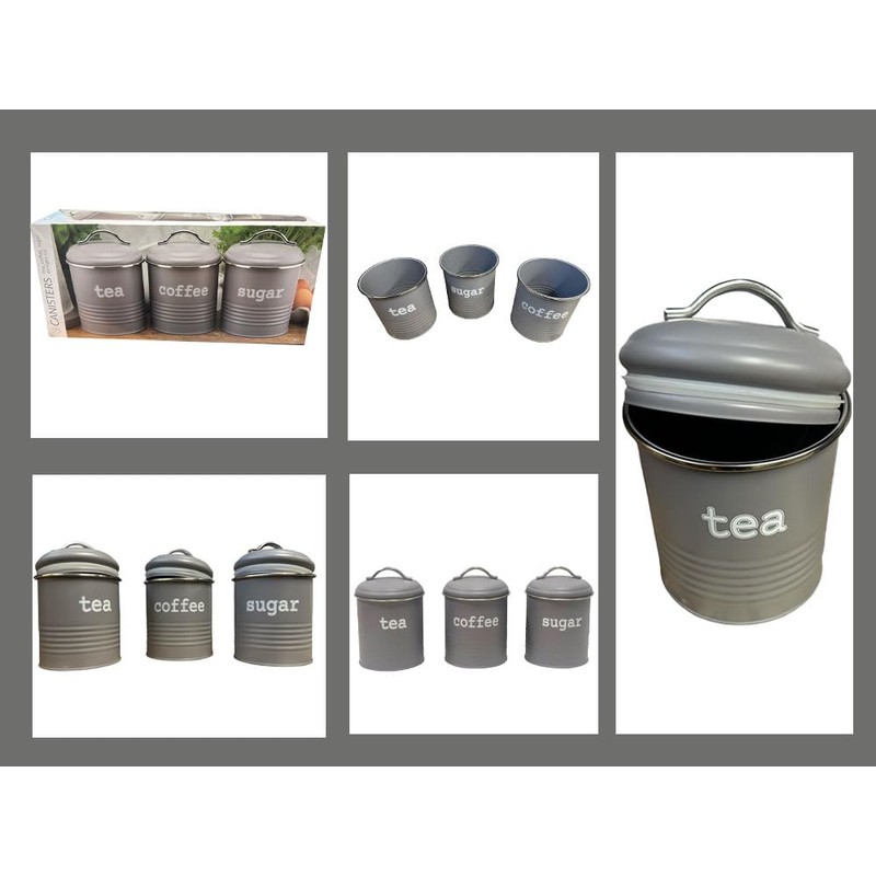 Apollo Round Air Tight Tea Coffee Sugar Kitchen Storage Canister