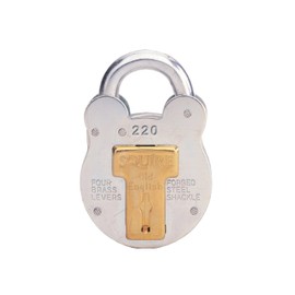 Henry Squire Old English Galvanised Steel Case 4 Lever Padlock, Small