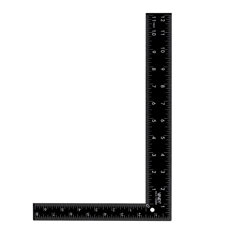 VINCA Carpenter Framing L Shape Square, SCLS-1208BK 8 inch x