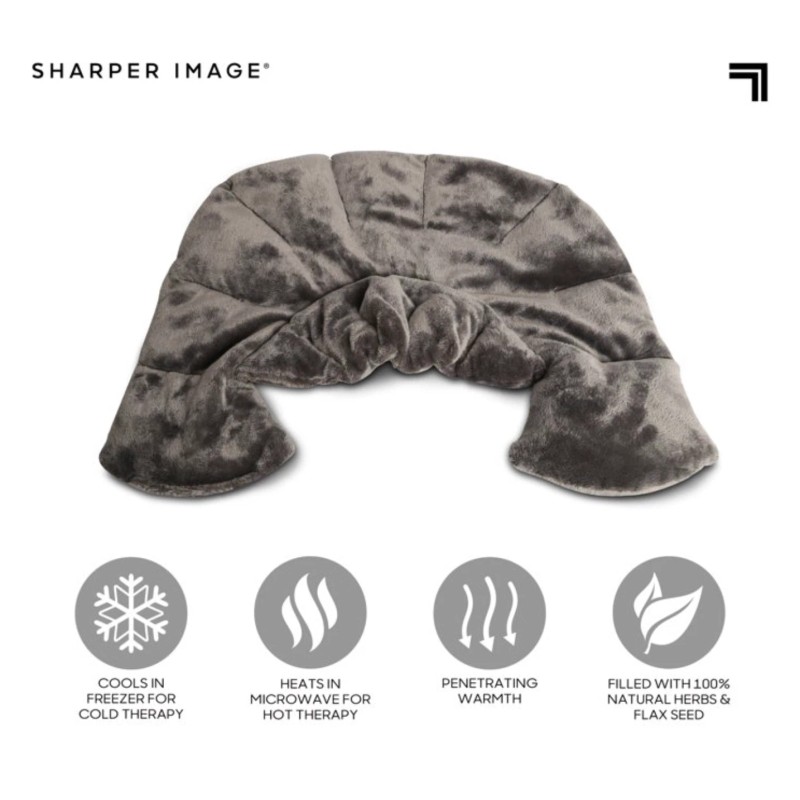 Sharper Image Heated Neck & Shoulder Wrap Weighted Microwaveable Freezable