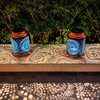 2 Pack Boho Solar Lanterns Hanging Bohemian Lantern Solar Lights