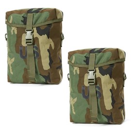 MT 2Pcs US Military MOLLE Sustainment Pouch, Army Utility Pouch Woodland