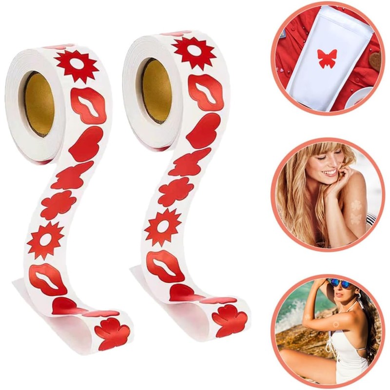 MAGICLULU Pegatinas Autoadhesivas para Bronceado Corporal Estilo Veraniego, 2 Rollos