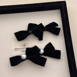 Korean New Simple Elegant Velvet Mini Hair Claw Clip & Hairpin Pearl 20ea