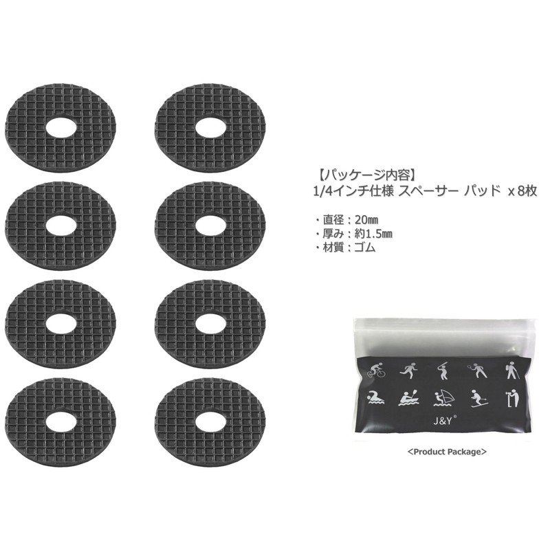 1/4" Camera Screw Spacer Rubber Cushion Grip Fixing Pad Universal