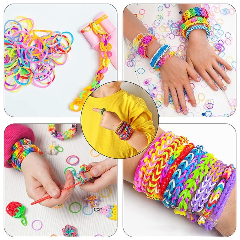 3000PCS Loom RubberBands Kit with 75 Clips,5 Hooks, Premium Bracelet