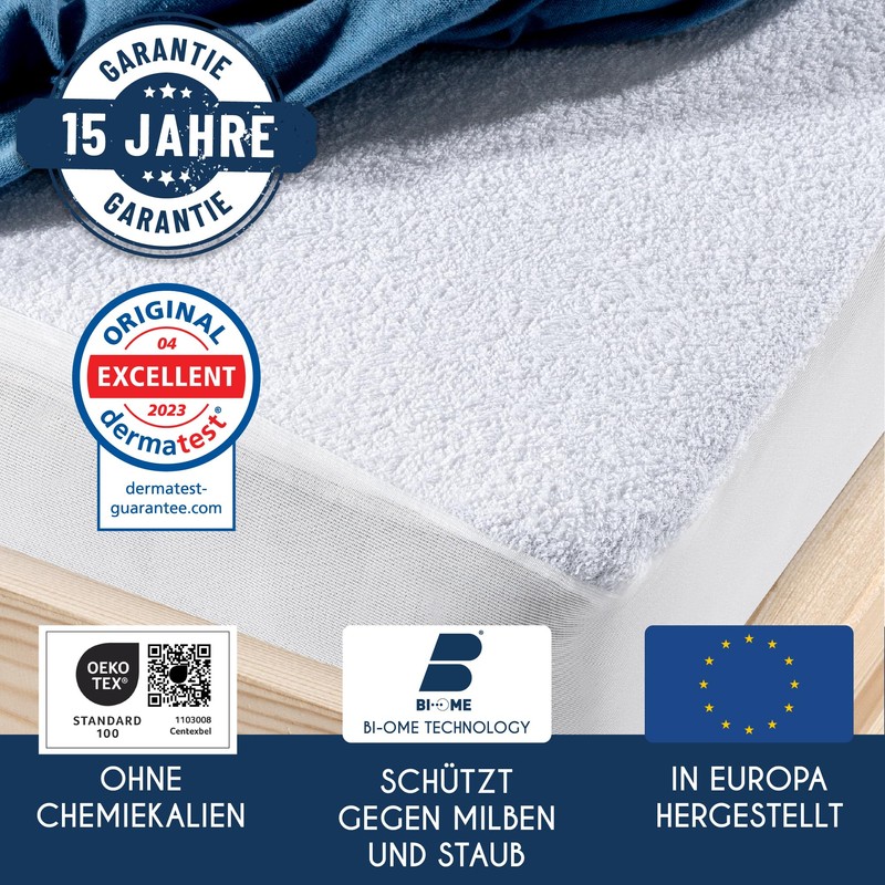 Dreamzie Waterproof Mattress Protector for Cots and Adults, Breathable Mattress