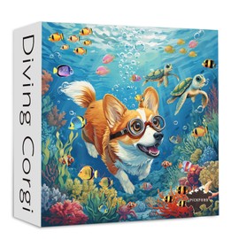 PICKFORU Dog Puzzles for Adults 1000 Pieces and up, Funny Puppy Puzzle Collection Corgi Sea Turtle Fish, Ocean Puzzles as Home Decor