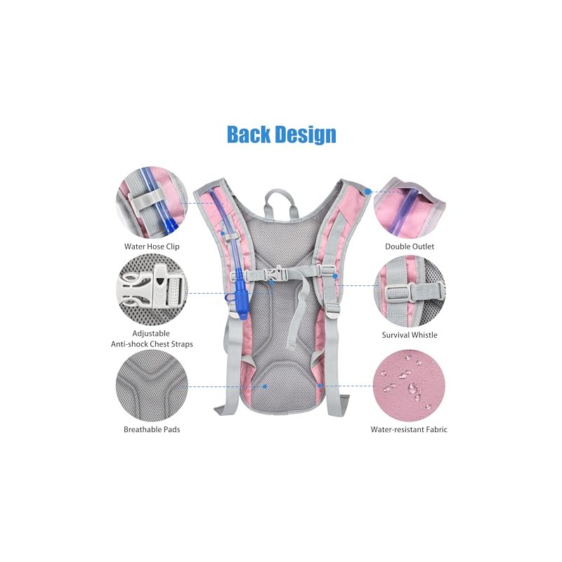 Zavothy Hydration Backpack with 2L Hydration Bladder Water Backpack for