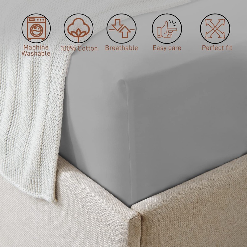 AR Ware Single Fitted Sheet 100% Egyptian Cotton 300 TC,