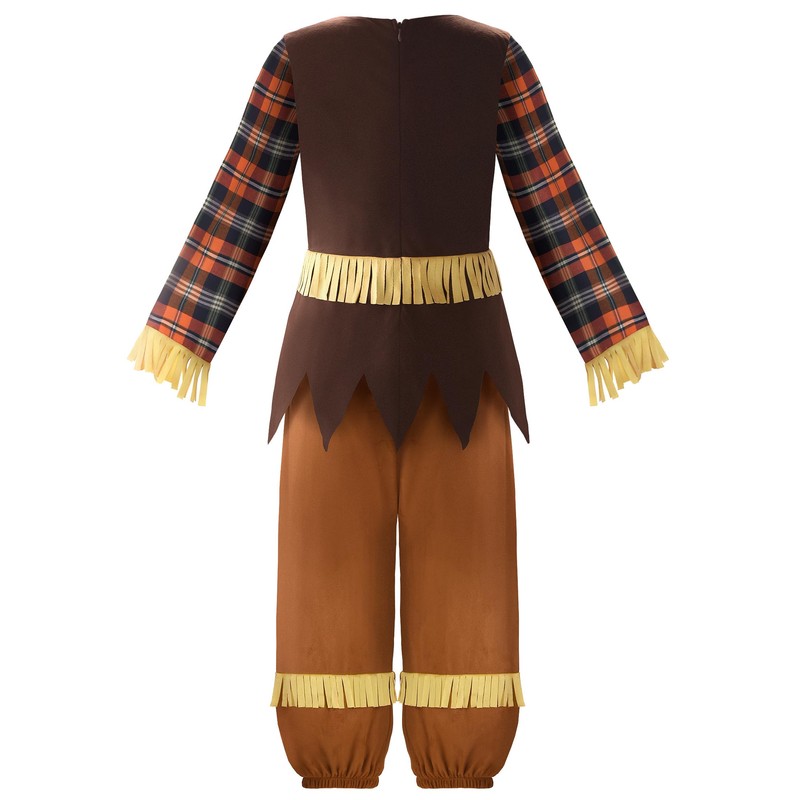 ReliBeauty Scarecrow costume for children, boy with hat, 110