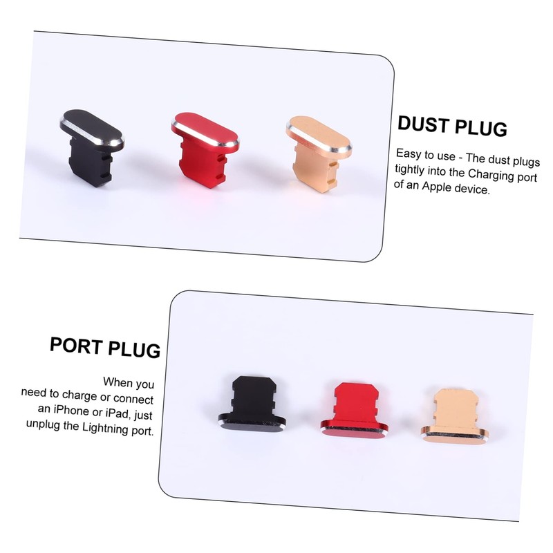 Tofficu 1 Set Charging Port Dust Plugs Stoppers USB Dust