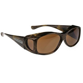 Jonathan Paul® Fitovers Glides Extra-Small Polarized Over Sunglasses ; Brushed Horn & Polarvue Amber